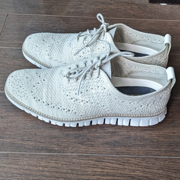 Men's Cole Haan ZEROGRAND Wingtip Oxford Stitchlite in Light Heathered Oatmeal - Picture 2 of 9